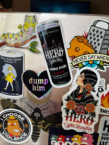 Hero Cold Brew Can Sticker